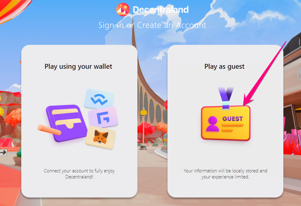 steps to access Decentraland Metaverse