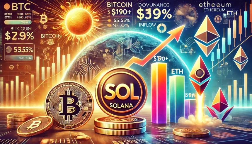 Trading Volumes Surge in Top 3 Assets as Solana (SOL) Exceeds $190