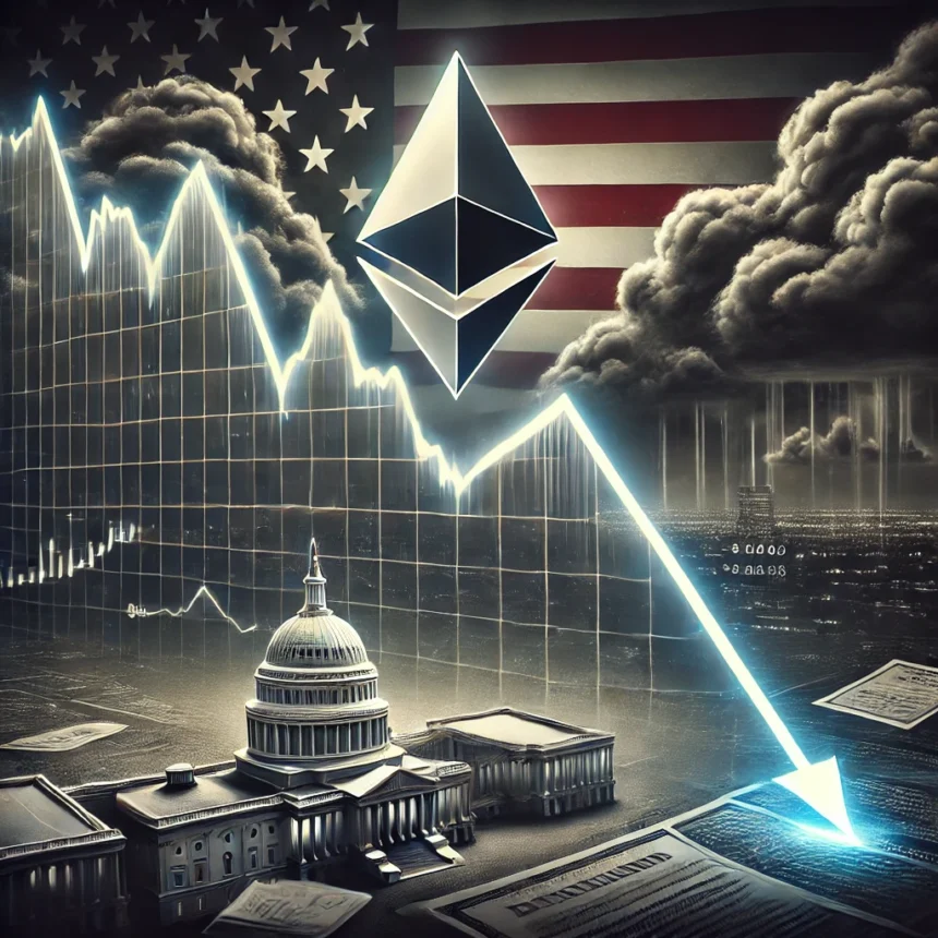 Ethereum's Value Plummets Below $3,000 Due to U.S. Recession Worries