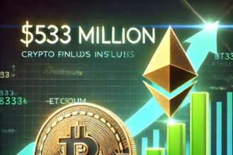 Crypto Fund Inflows Hit $533M as Bitcoin Surpasses Ethereum: CoinShares