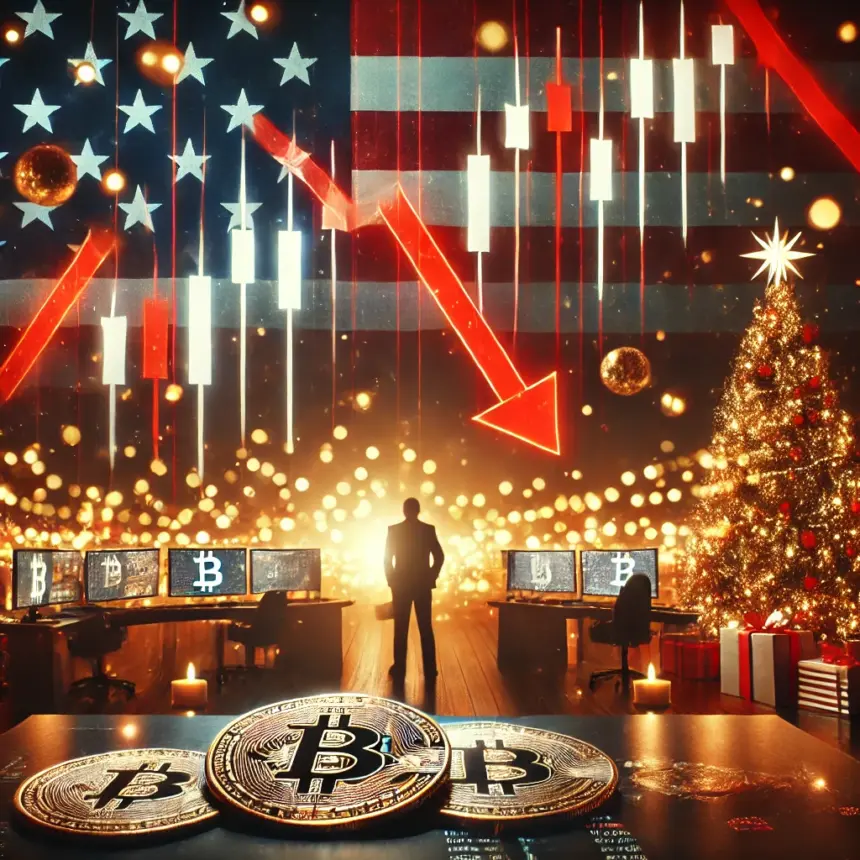 Santa Rally Falls Short as U.S. Stocks See Consecutive Losses and Bitcoin Drops $15,000