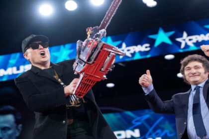 Elon Musk Wields Javier Milei’s Chainsaw at CPAC 2025 to Push for Government Cuts